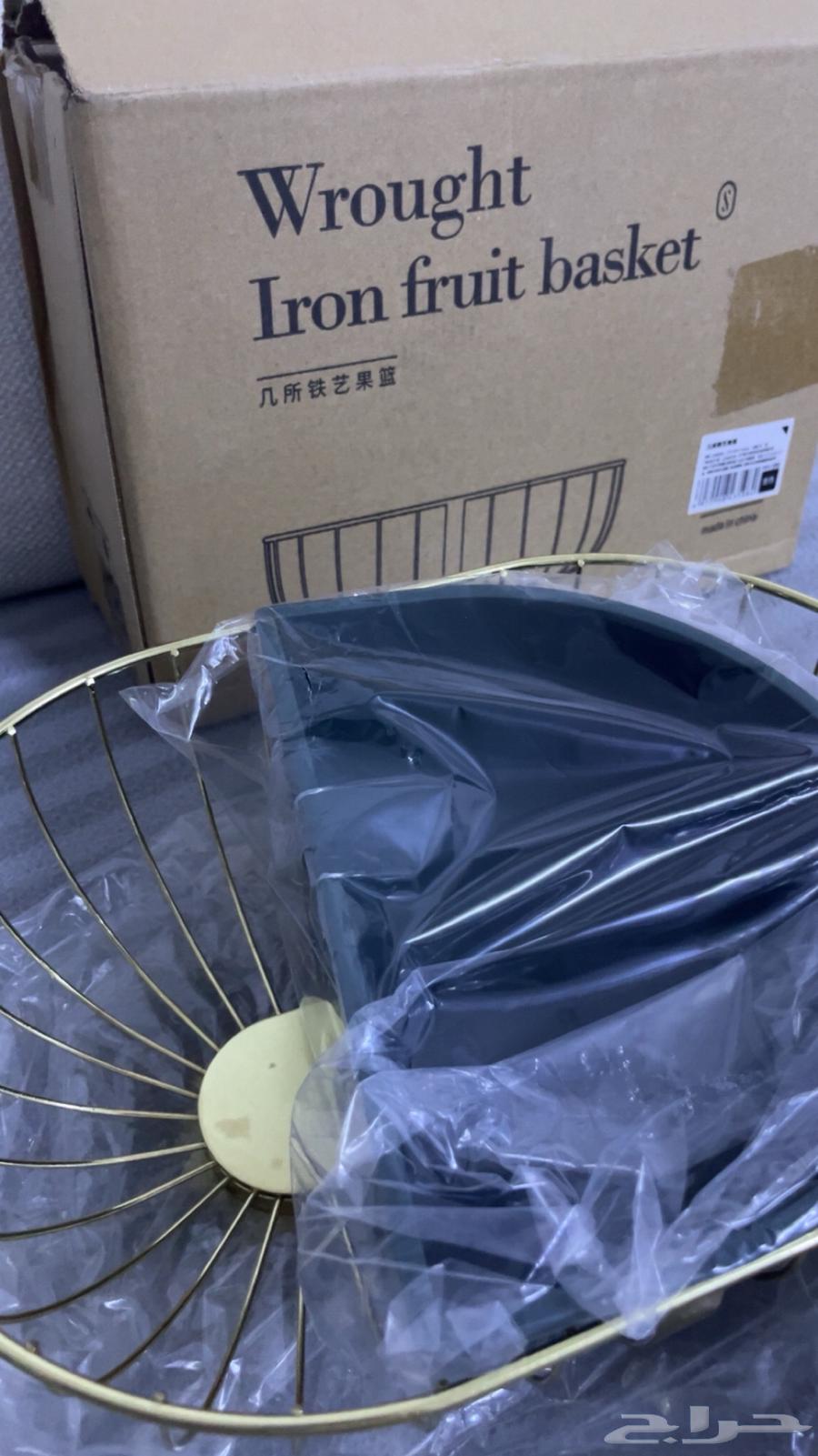 سلة فواكه ذهبيه معدنية فاخرة للبيع64511954081538110