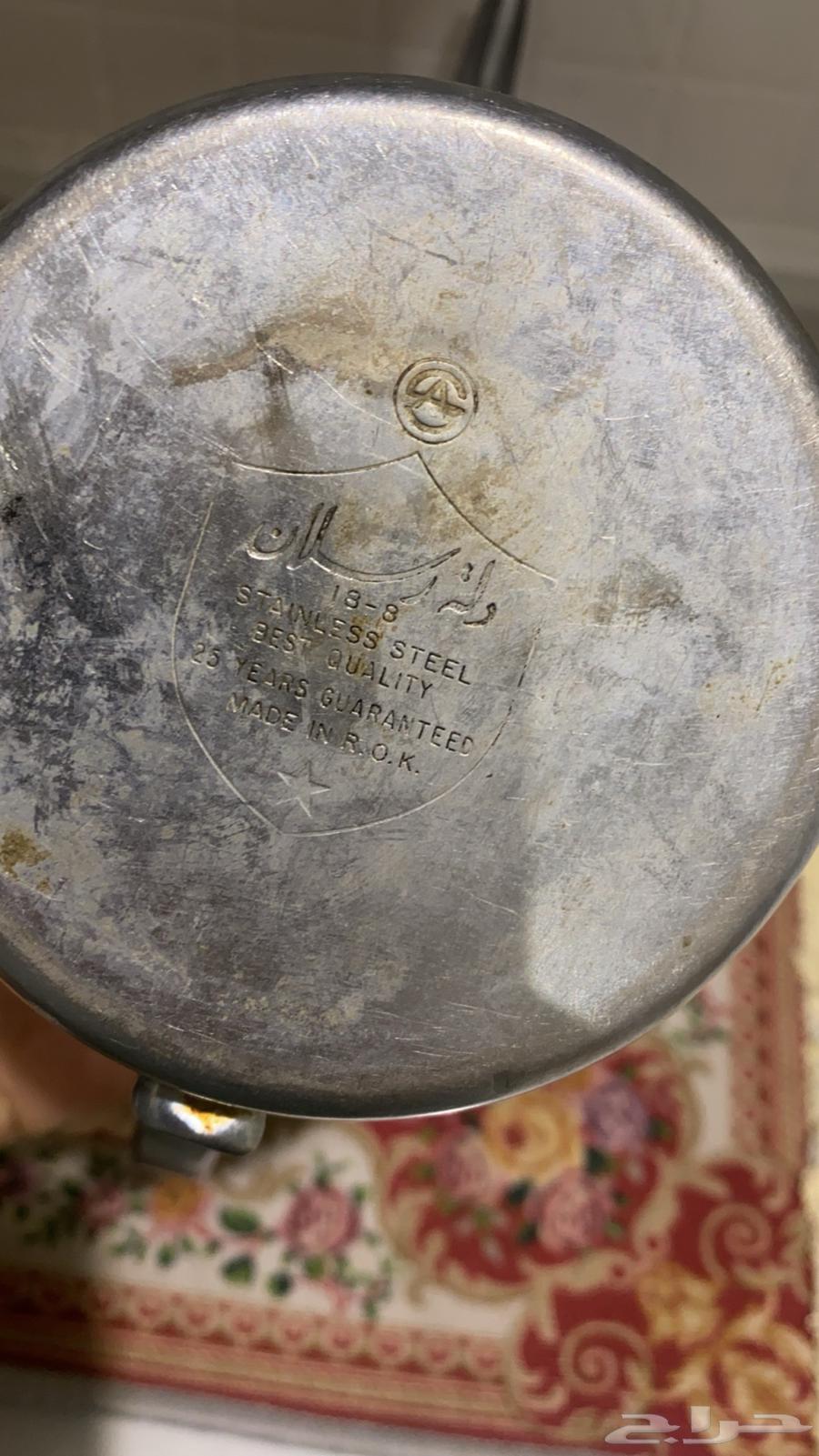 شالات كشميري  وادلال لون فضي  واباريق ستيل شبه جديده64512832363523113