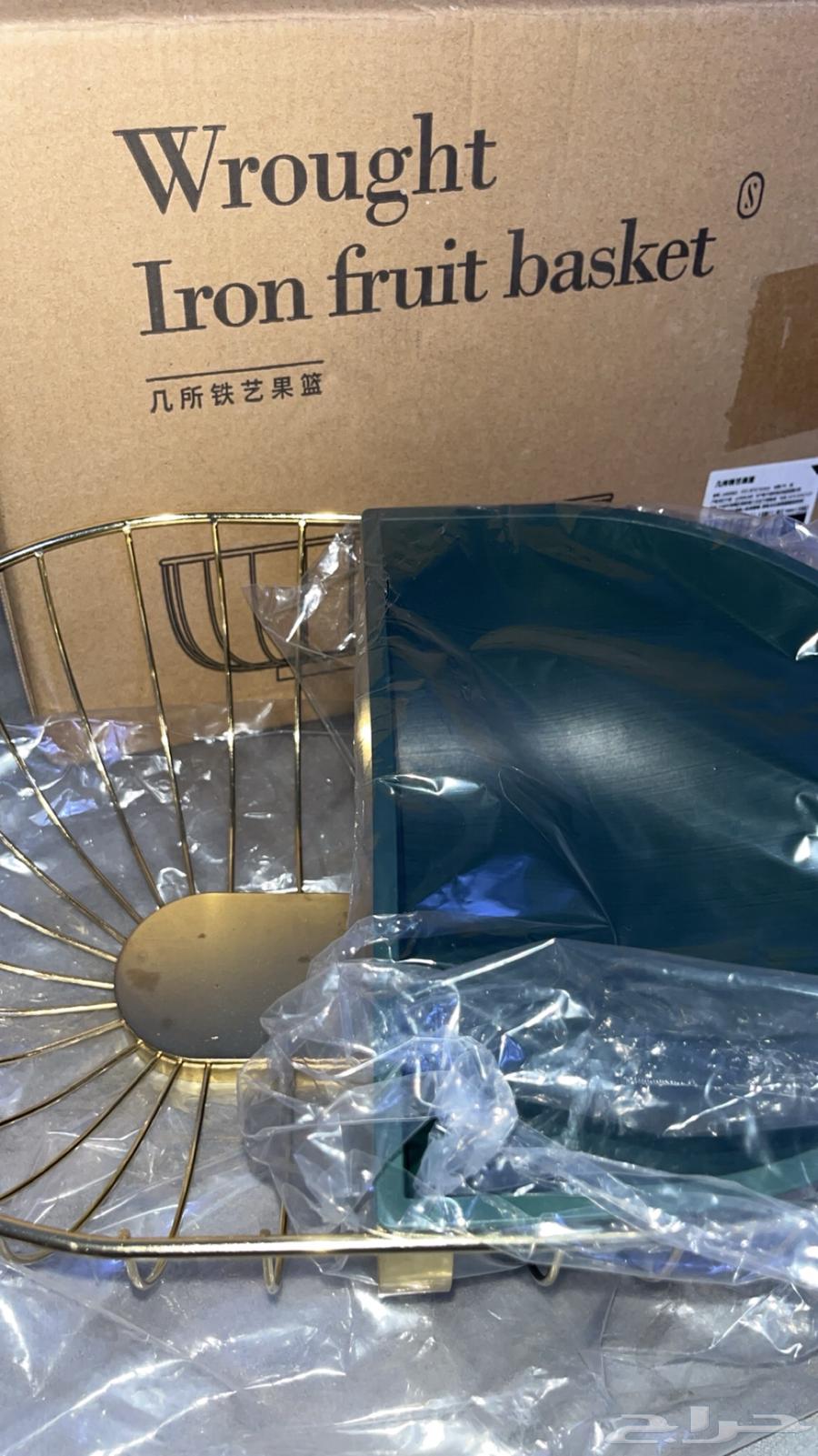 سلة فواكه ذهبيه معدنية فاخرة للبيع64511954081538113
