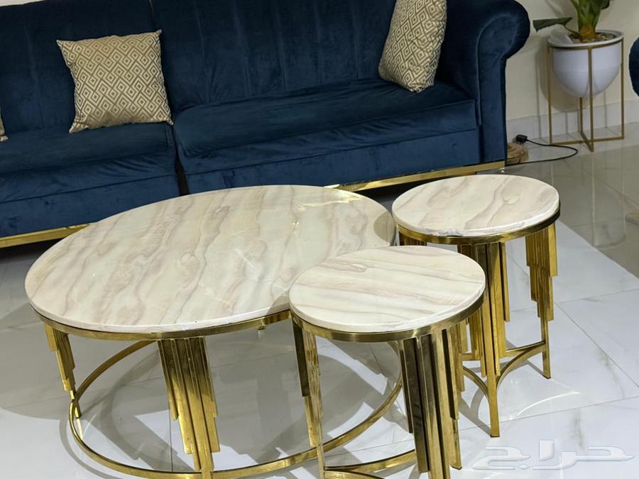 كنب صاله جديد ونظيف جدا 6في4 مع طاوله رخام وخدمه2 وستاره64517118832899111