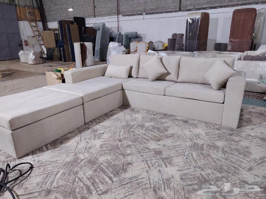 كنب جديد حرف L ثلاثه في 2 السعر 1600 ريال64511562376833110