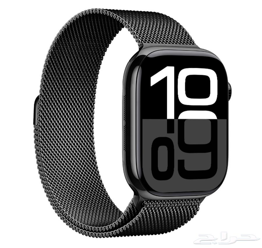 ساعة ذكية شبيهة ابل 10 مقاس 46MM لون اسود64515877733891111
