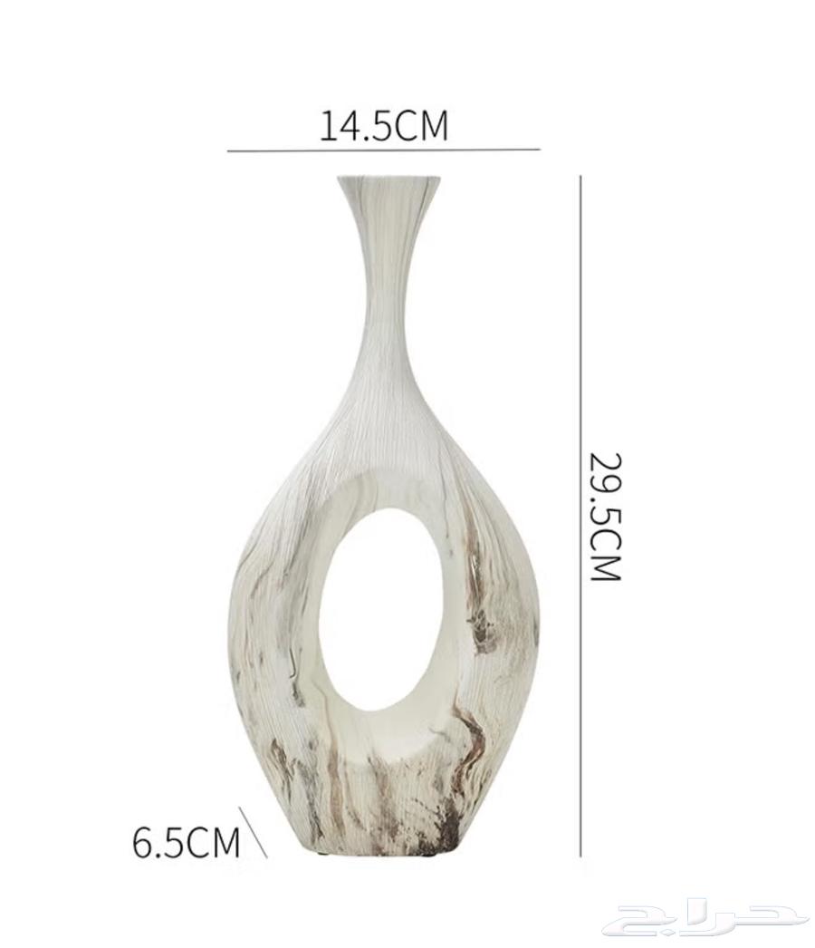 مزهرية من السيراميك على شكل خشب مصقول64512316303105112