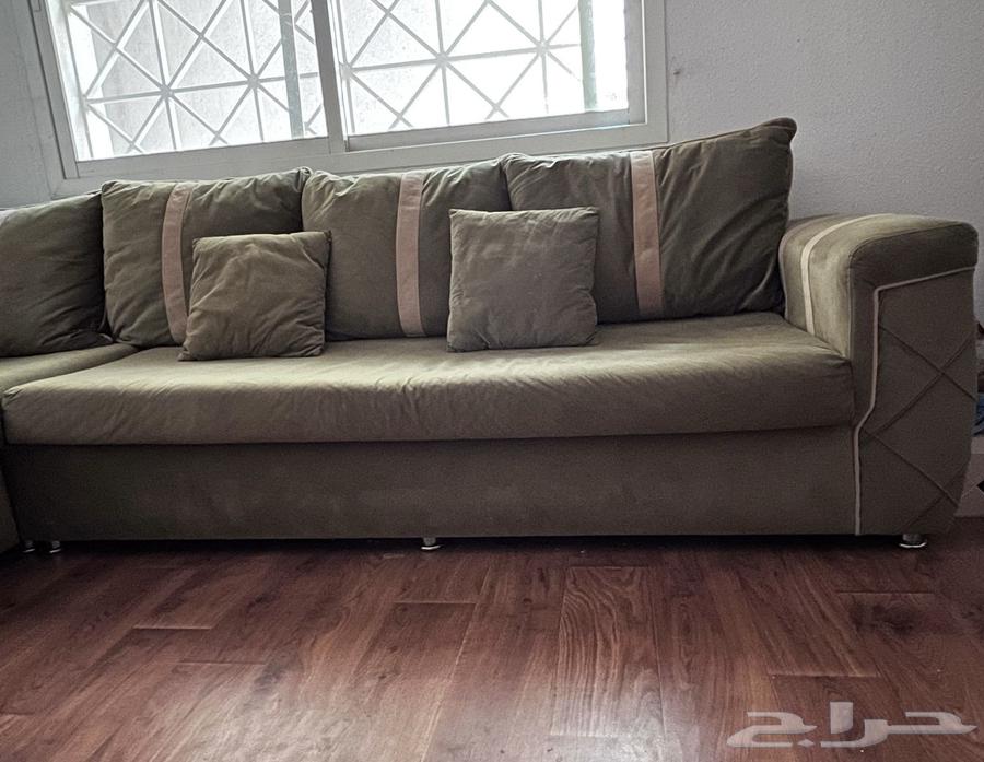 كنب زاوية زيتي من ثلاث قطع64516865257474112