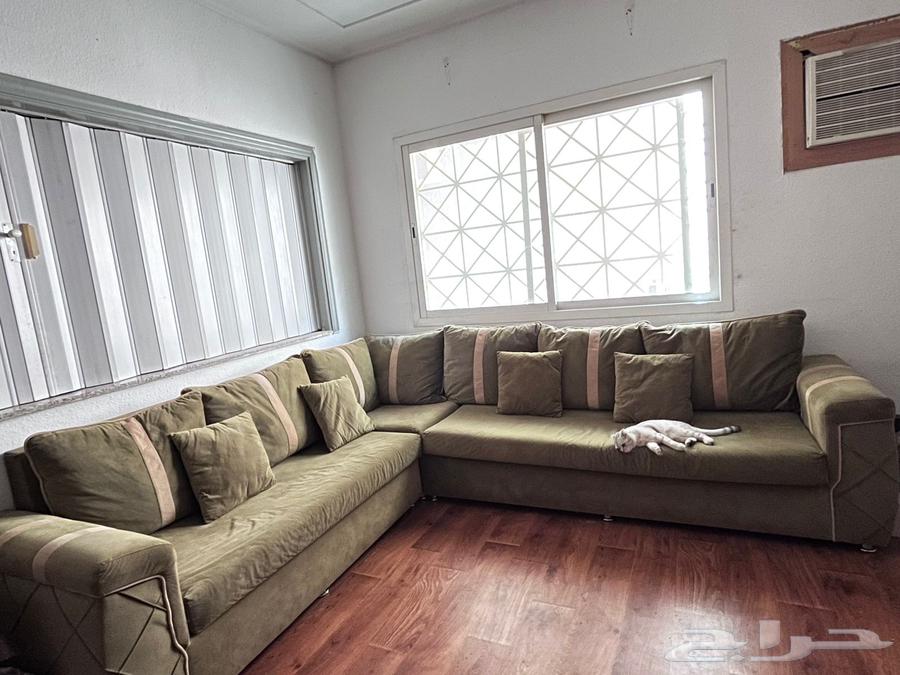 كنب زاوية زيتي من ثلاث قطع64516865257474110