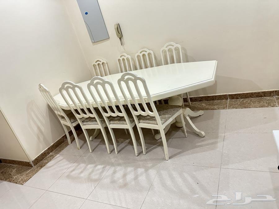طاولة طعام 8 كراسي - طاولة تلفزيون مع حامل التلفزيون64514706299266111