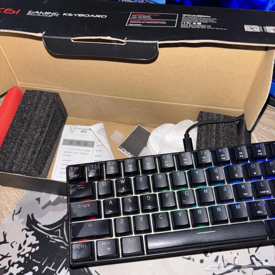 CK61 Mechanical Keyboard Blue Switch with HXSJ J900 Mouse64475101989379114