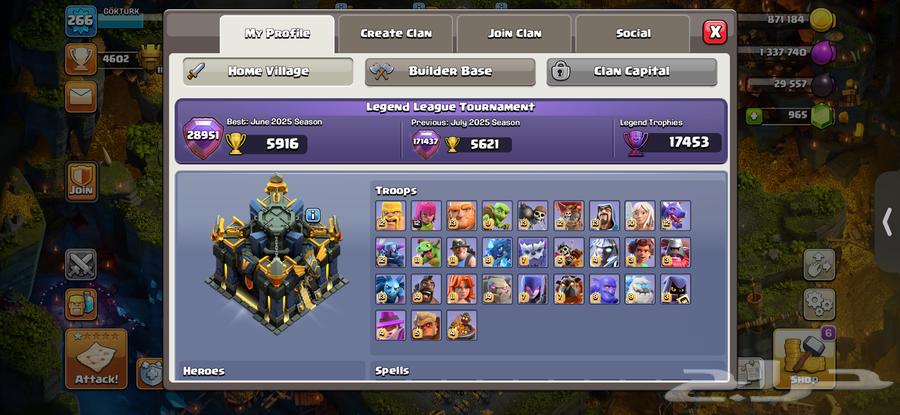 Clash of Clans حسابين تاون هول 17 ماكس64511367636226111