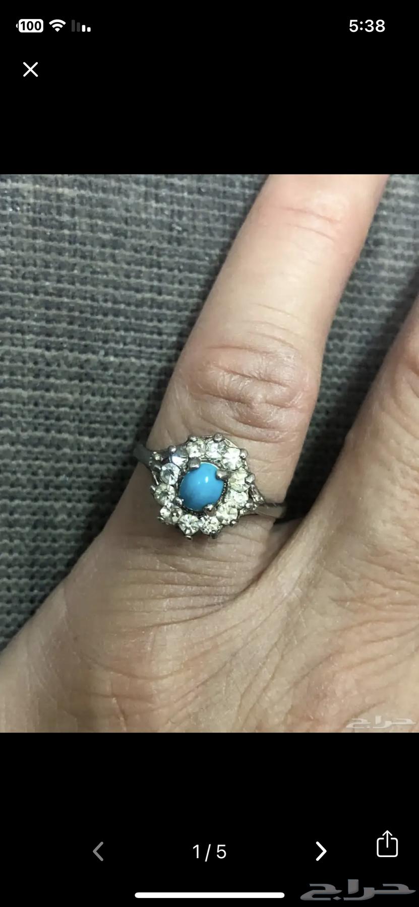 خواتم فضة واحجار كريمة اصلية طبيعية نسائية64515695524995112