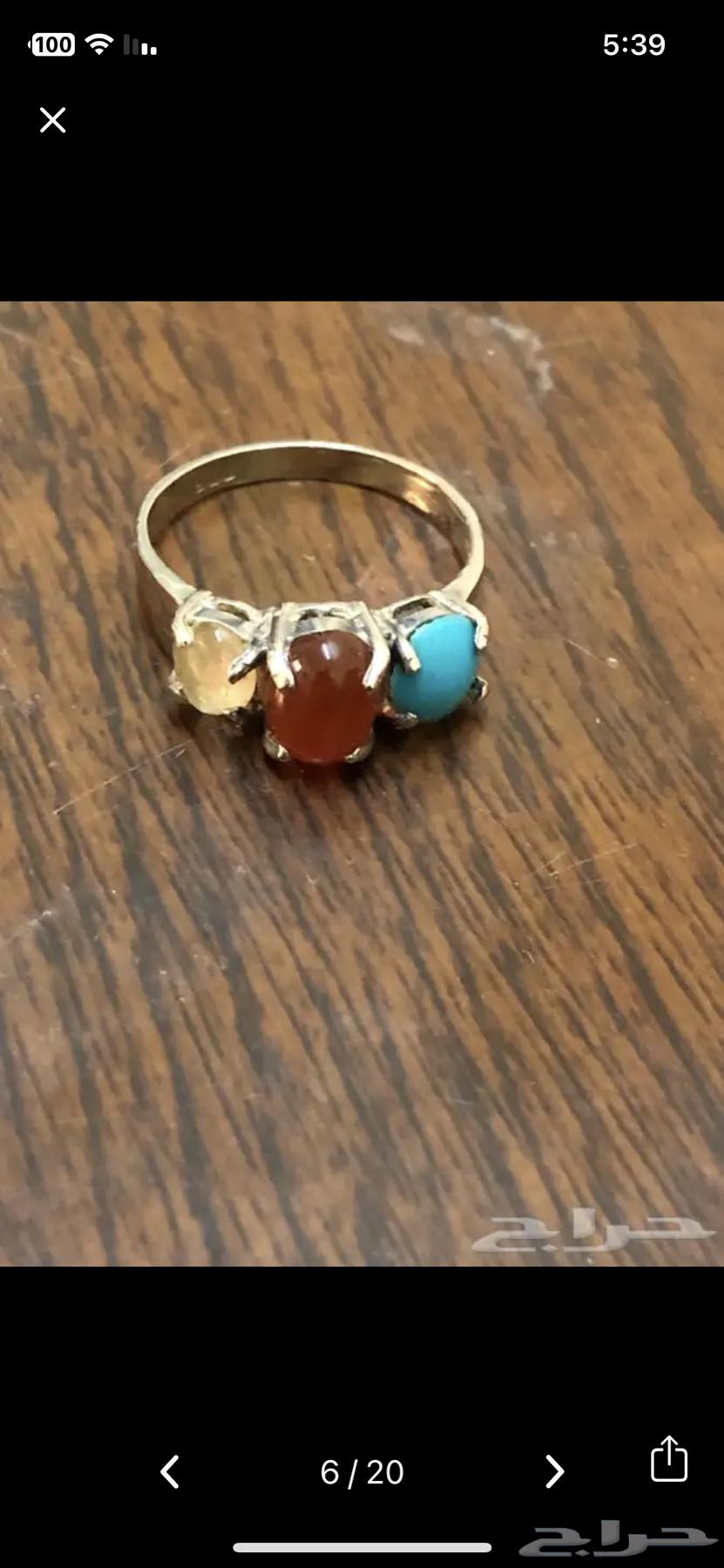 خواتم فضة واحجار كريمة اصلية طبيعية نسائية64515695524995114