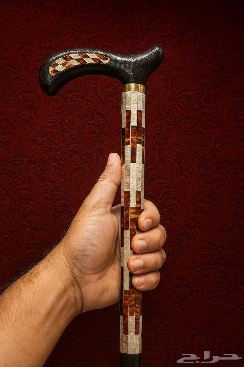 عصا عكاز صدف رائع ونادر64514900529795110