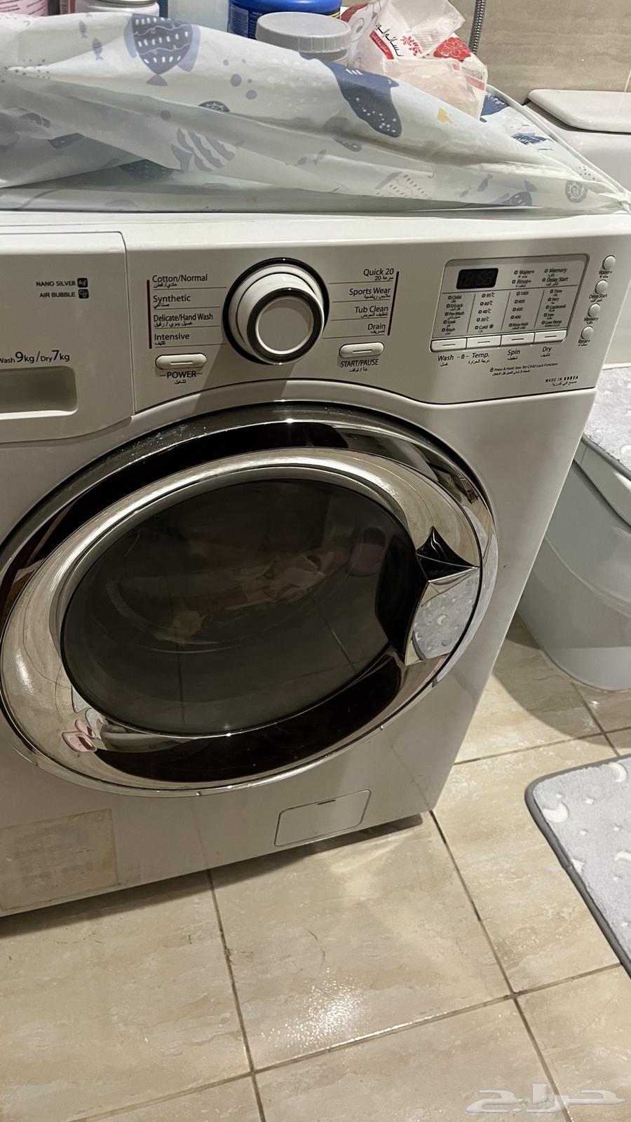 Washing machine for sale, 600 SAR, from 7 kg to 9 kg, clean64526926725635110