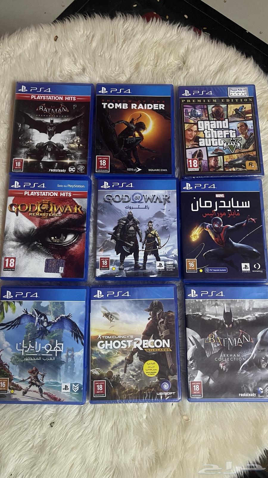 اشرطه ps4 نظيفه جدا  تختيم مره واحده.64520825915011111