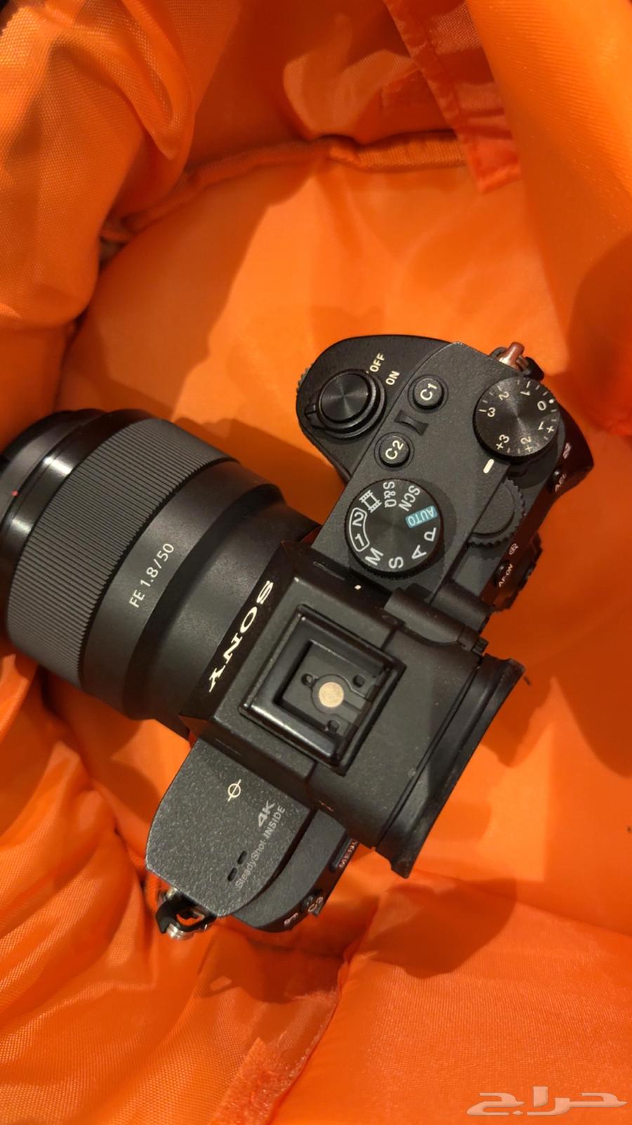 كاميرا سوني a7iii معها عدسة 50 م وشاحن البطارية الكام نظيف64518988610435112