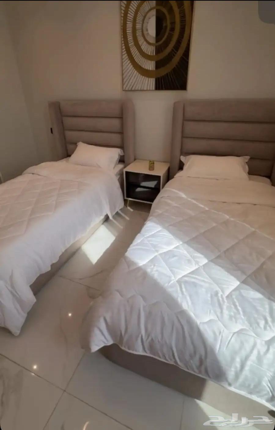 Two beds and two mattresses and a dresser and a vanity64521197256577110