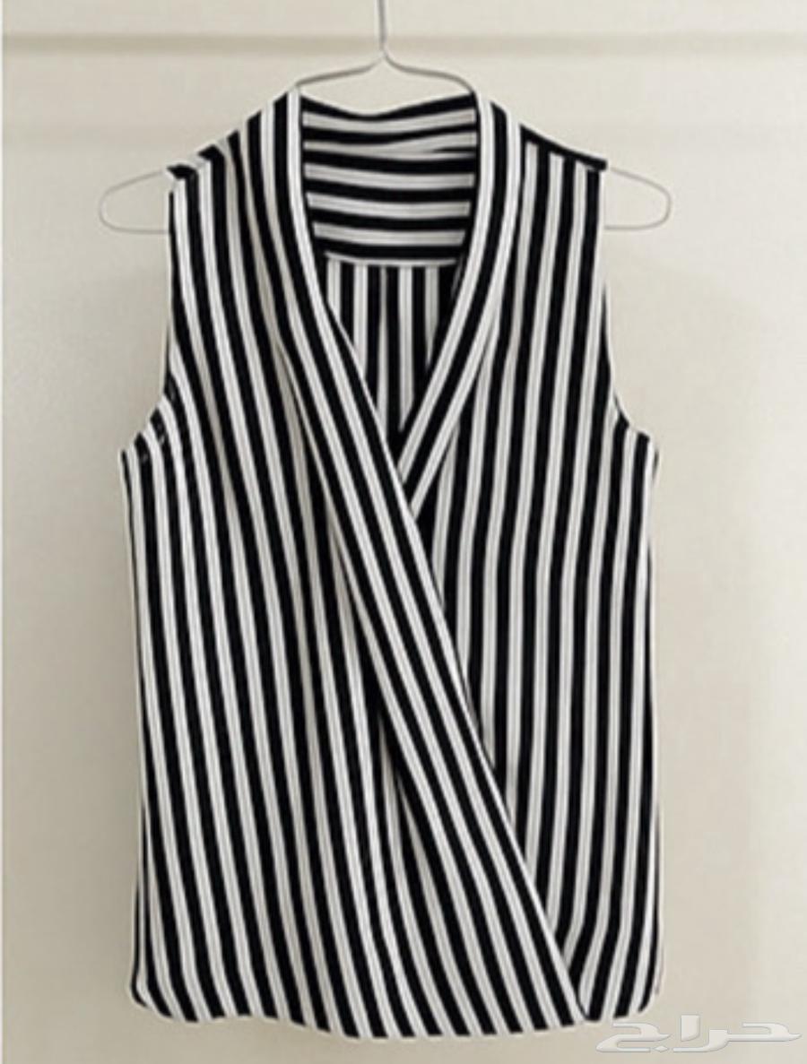 بلوزه نسائية ابيض واسود64519864606850110