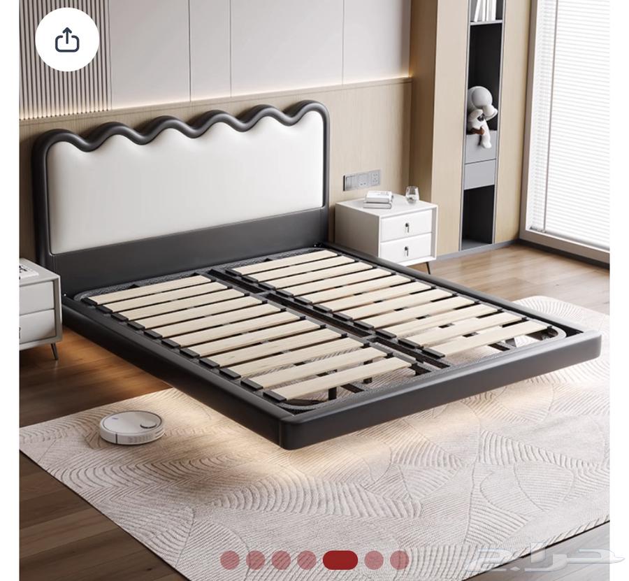 سرير عائم بلمبات سفلية (جديد بتغليفه بدون تركيب)64525967481091114