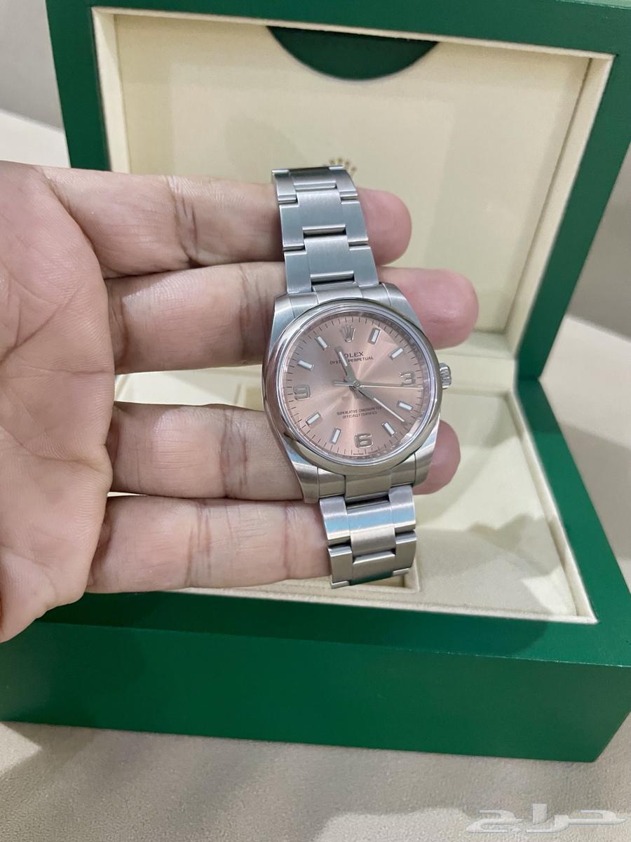 ساعة رولكس اويستر بربتشوال 34 مينا سلمون نادر توقف انتاجه64524194153218114