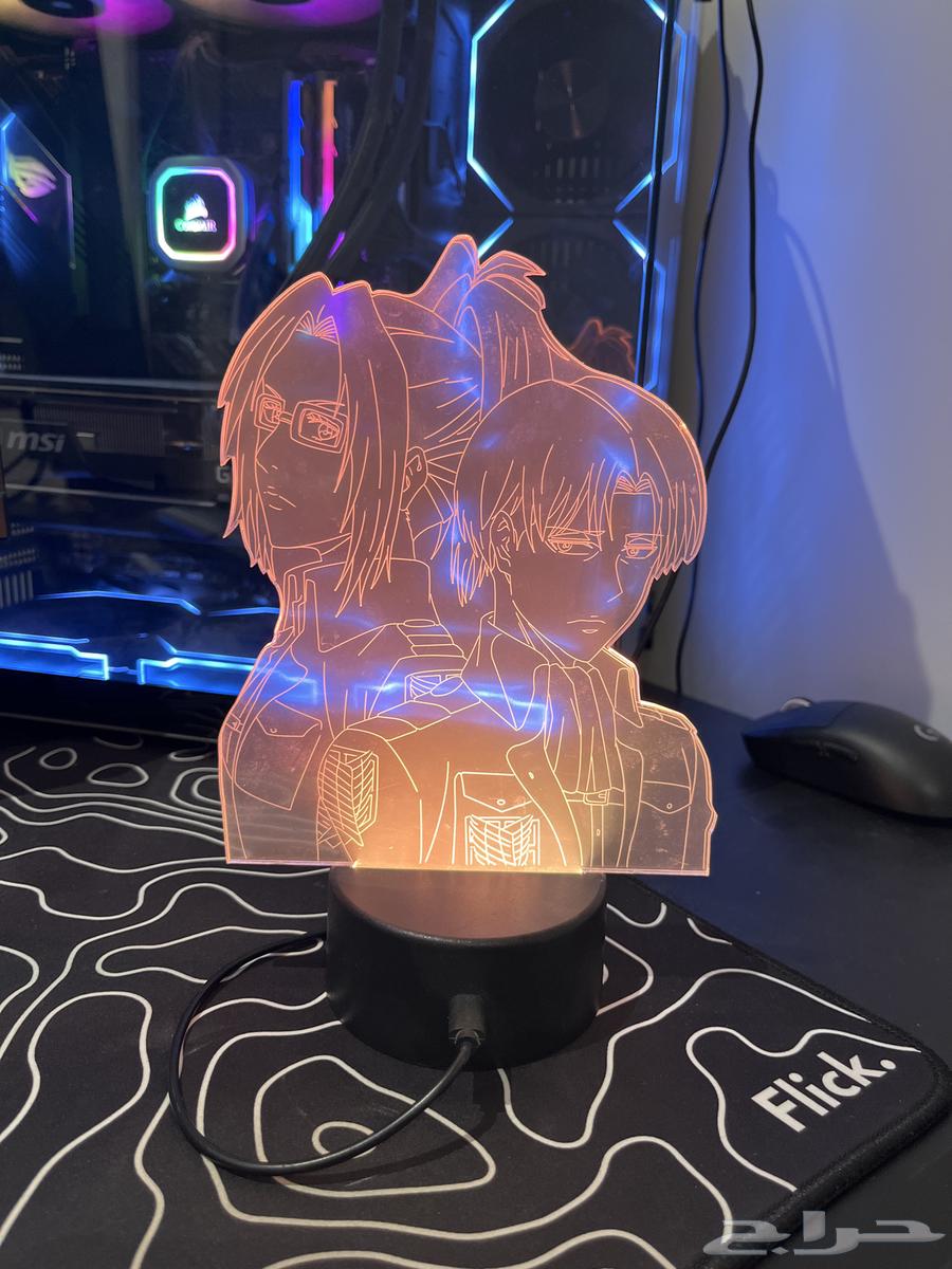 Figuers of Luffy with illuminated figure from Attack on Titan64525801420802113