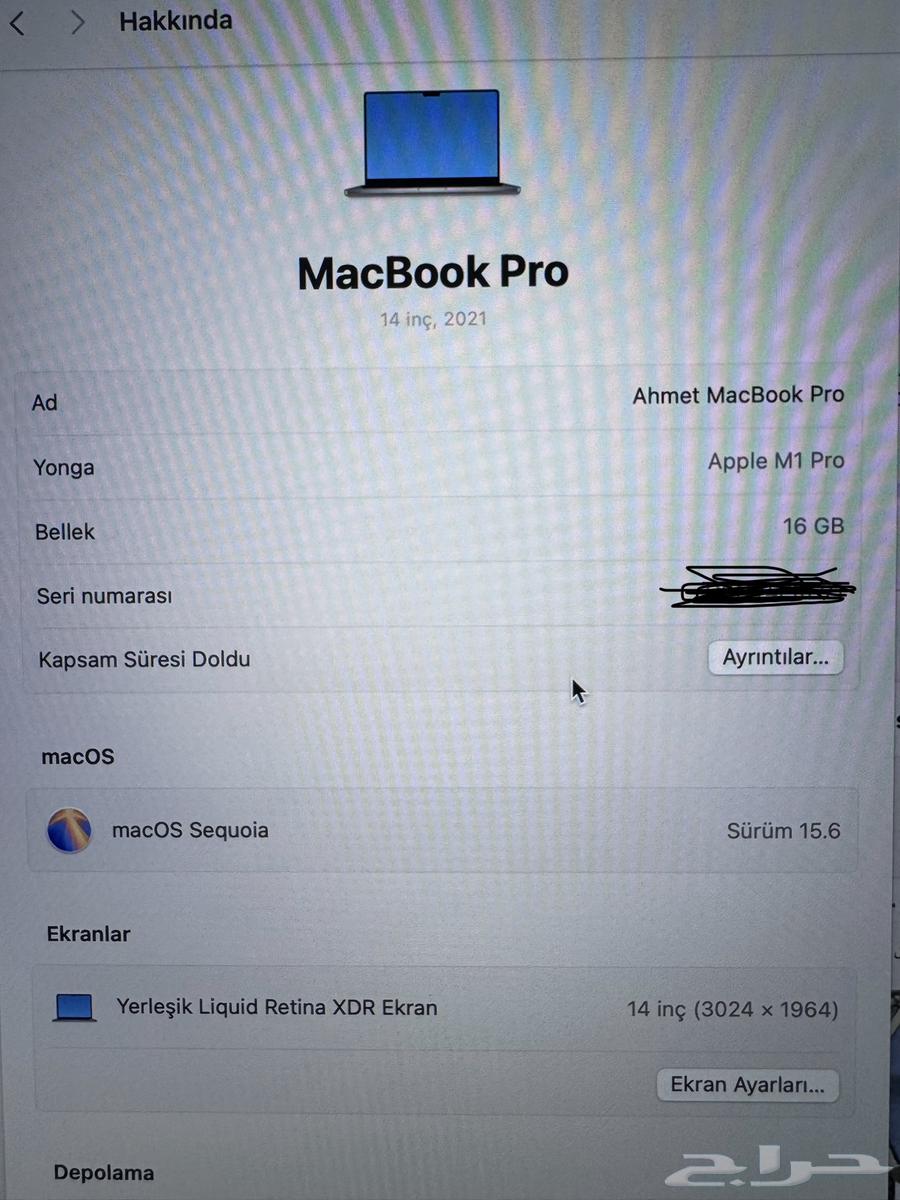 macbook pro m1 pro 16GB Ram 512GB ssd-ماك بوك برو أم ون برو64523175864195113