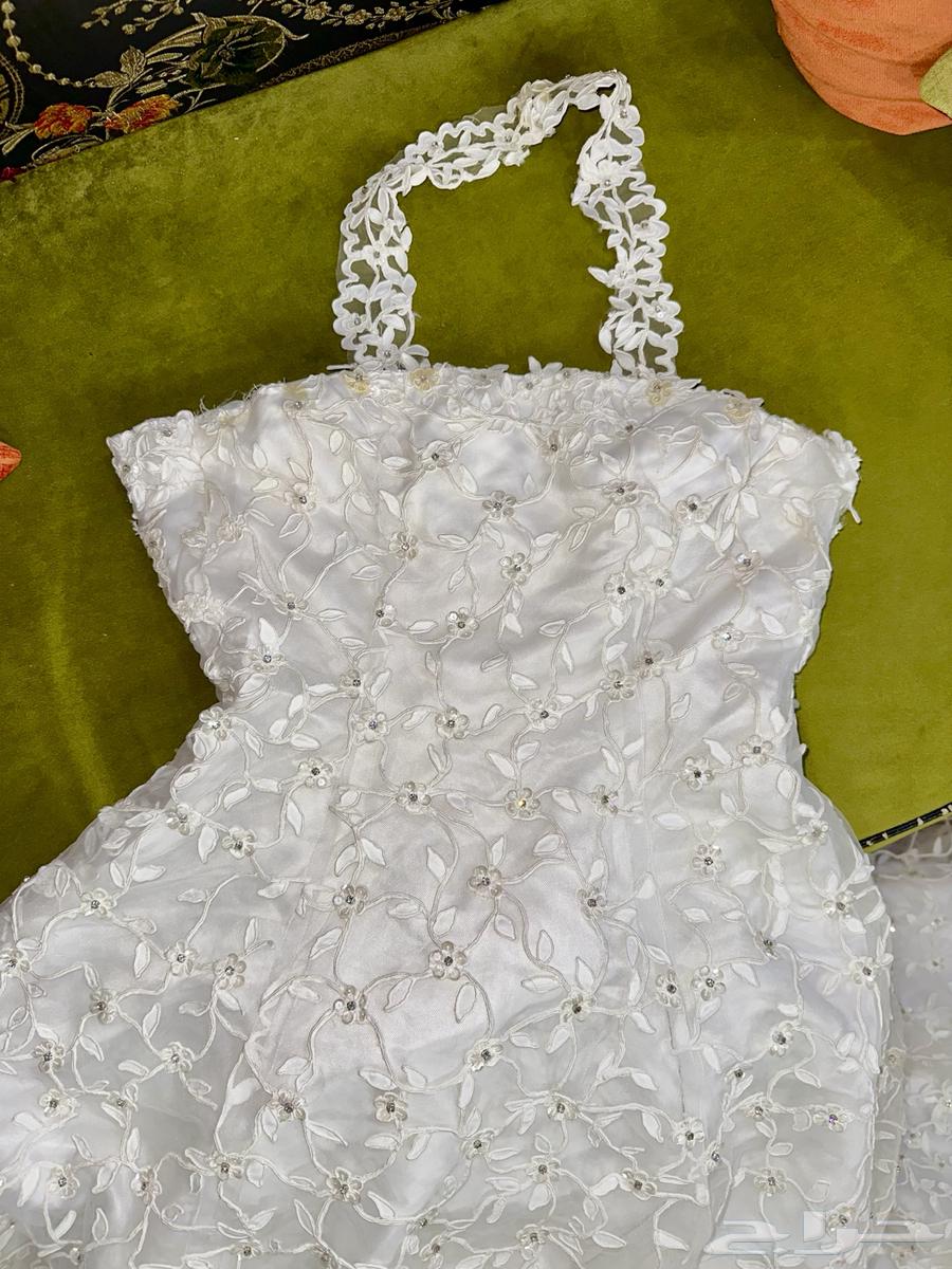 فستان زفاف فاخر مرصع بالماس ومطرز مع ذيله64522669480449111