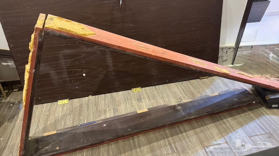 2 باب خشب خارجي قوي وثقيل بني وابيض64521097510401112