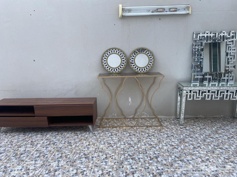مدخلين زجاج - مرايتين علاق - طاولة تلفزيون ب اداراج64524036509826110