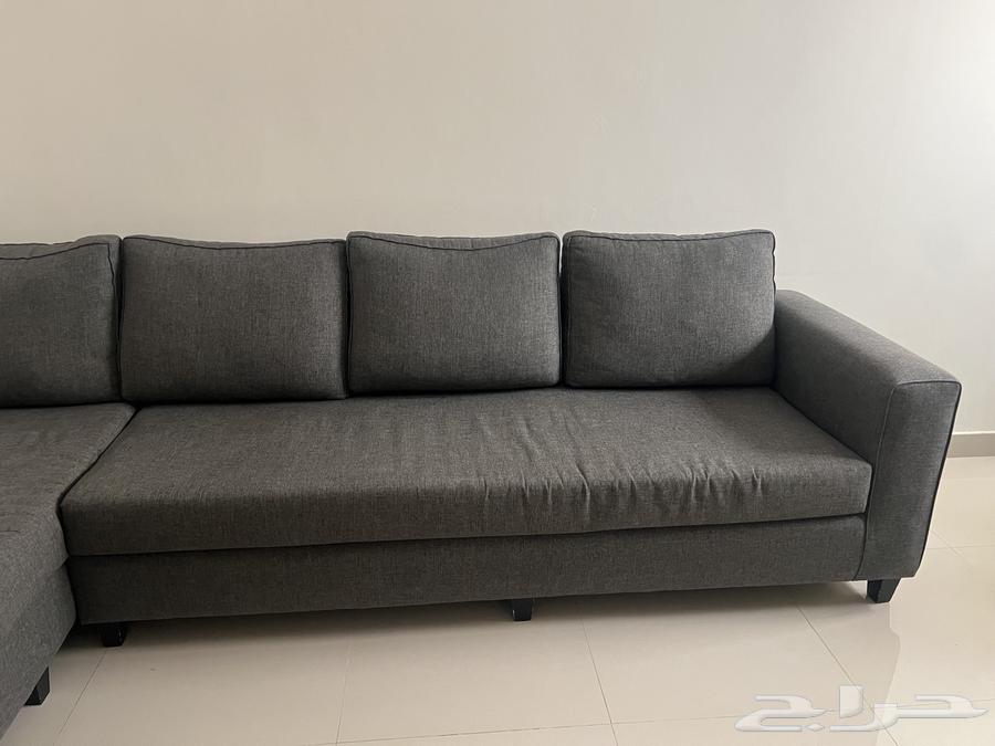 L- Shape corner Grey Sofa كنب زاوية باللون الرمادي64522145487746112