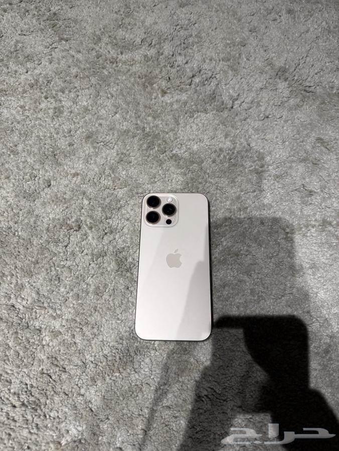 ايفون 16 برو ماكس تيتانيوم شبه جديد استخدام شهرونص عليه ضمان64526148023297110