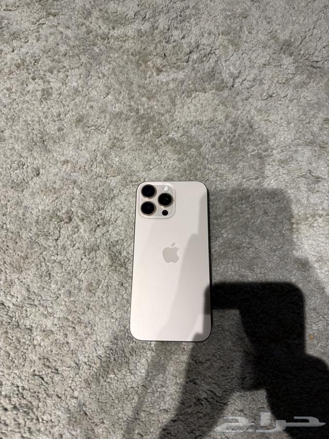 ايفون 16 برو ماكس تيتانيوم شبه جديد استخدام شهرونص عليه ضمان64526148023297111