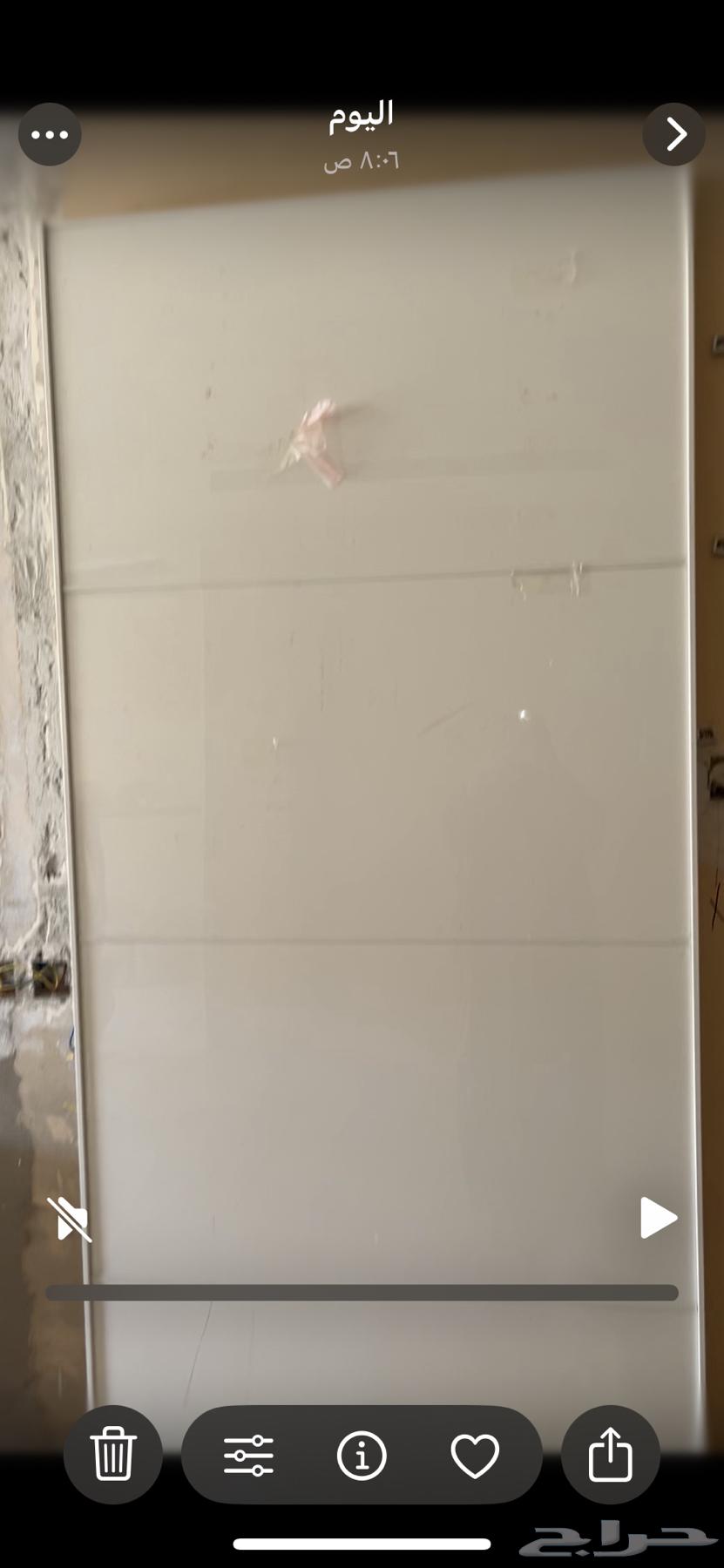 عرض باب سحاب اللون ابيض من ايكيا فقط الباب مع الادوات64524178478977111