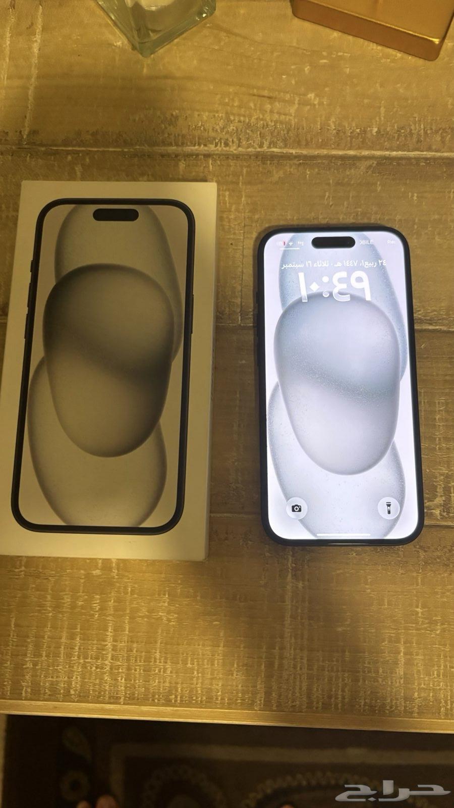 آيفون 15 نظيف بطارية 100 مع الكرتون64522401420930110