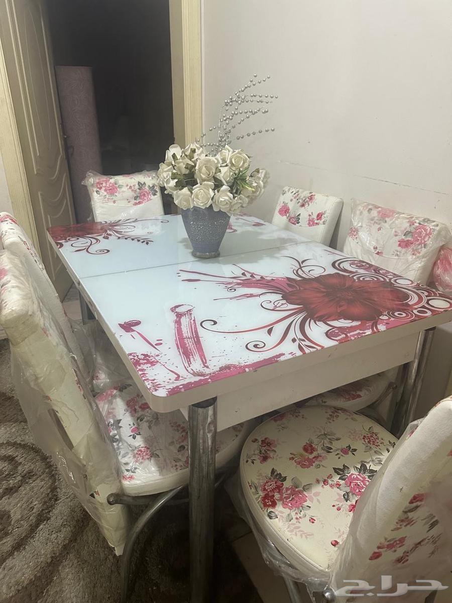 طاولة طعام 6 كراسي جديدة لم تستخدم باكياسها64520090886401110