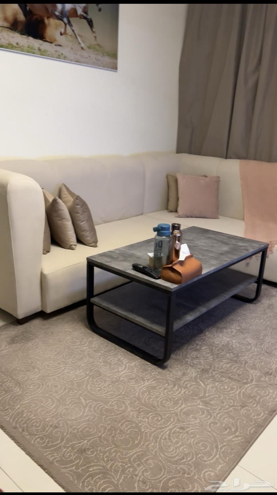 Sofa with cushions and throw64529419614594111