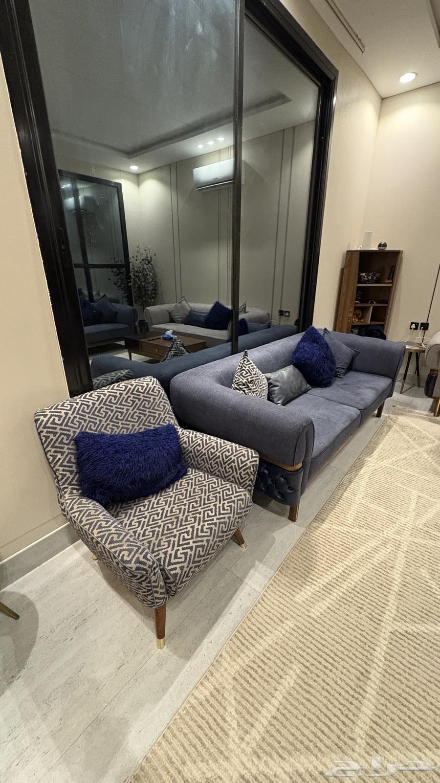 كنب صاله كامل 3 قطع كبيره وكرسين64534260984962112