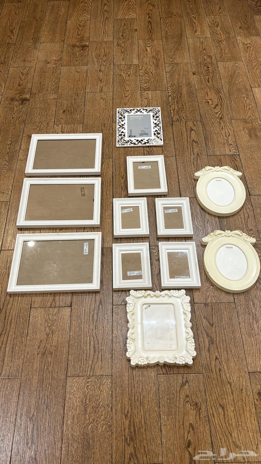 ايطارات صور و حامل مناديل واغلفة مخدات من ايكيا نظيفة للبيع64534887165825111