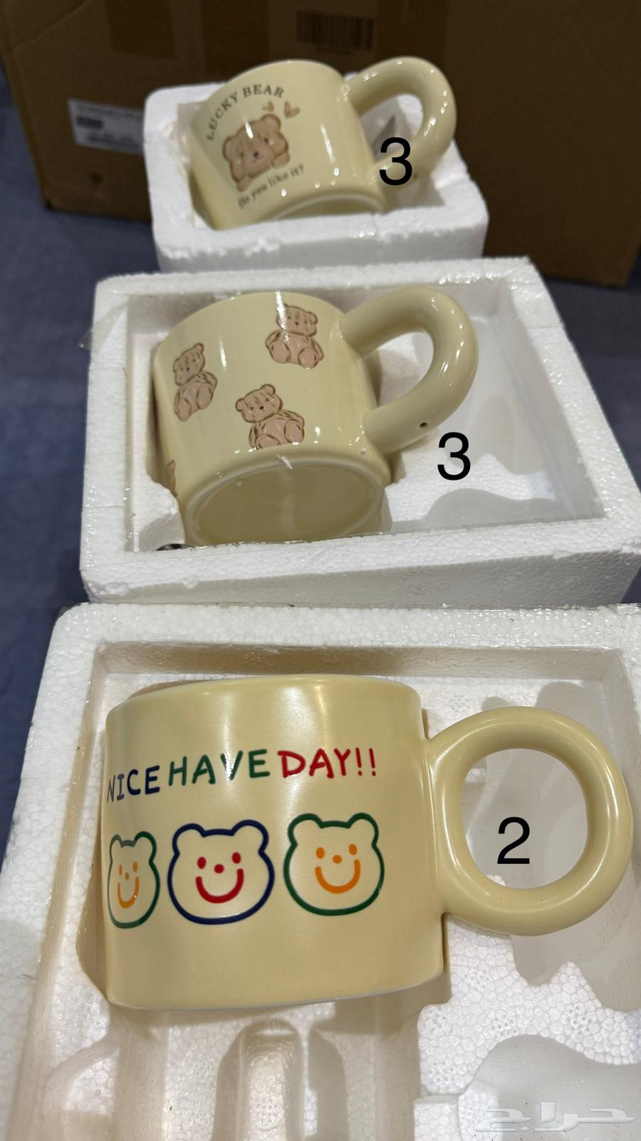 كاسات و دمية على اشكال دب64533493446018110