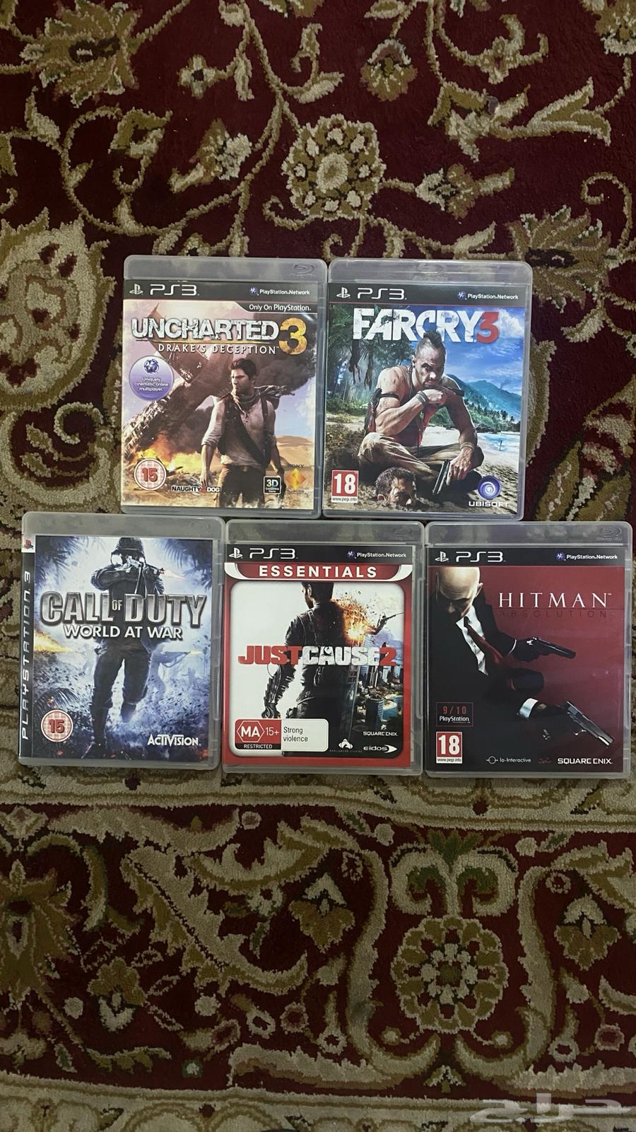 اشرطة سوني 3 كود وارلد ات وار وانشارتد 3 و و فار كراي 3 الخ64531182271363110