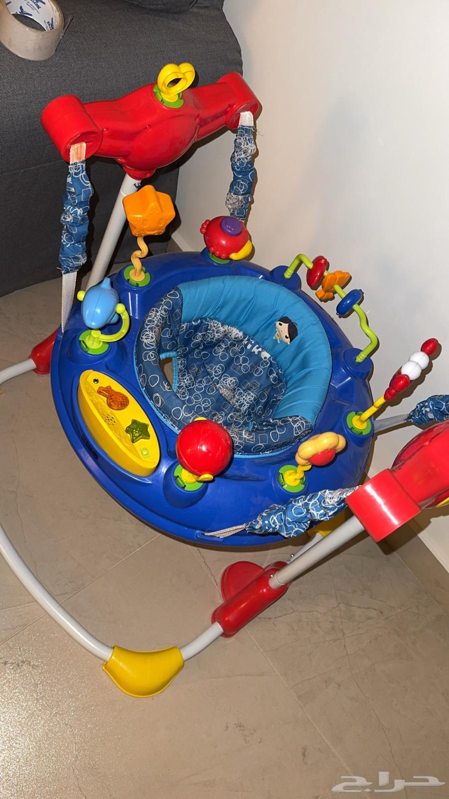 Children's Jumping Game with Interactive Toys and Swivel Chair64527263533442111