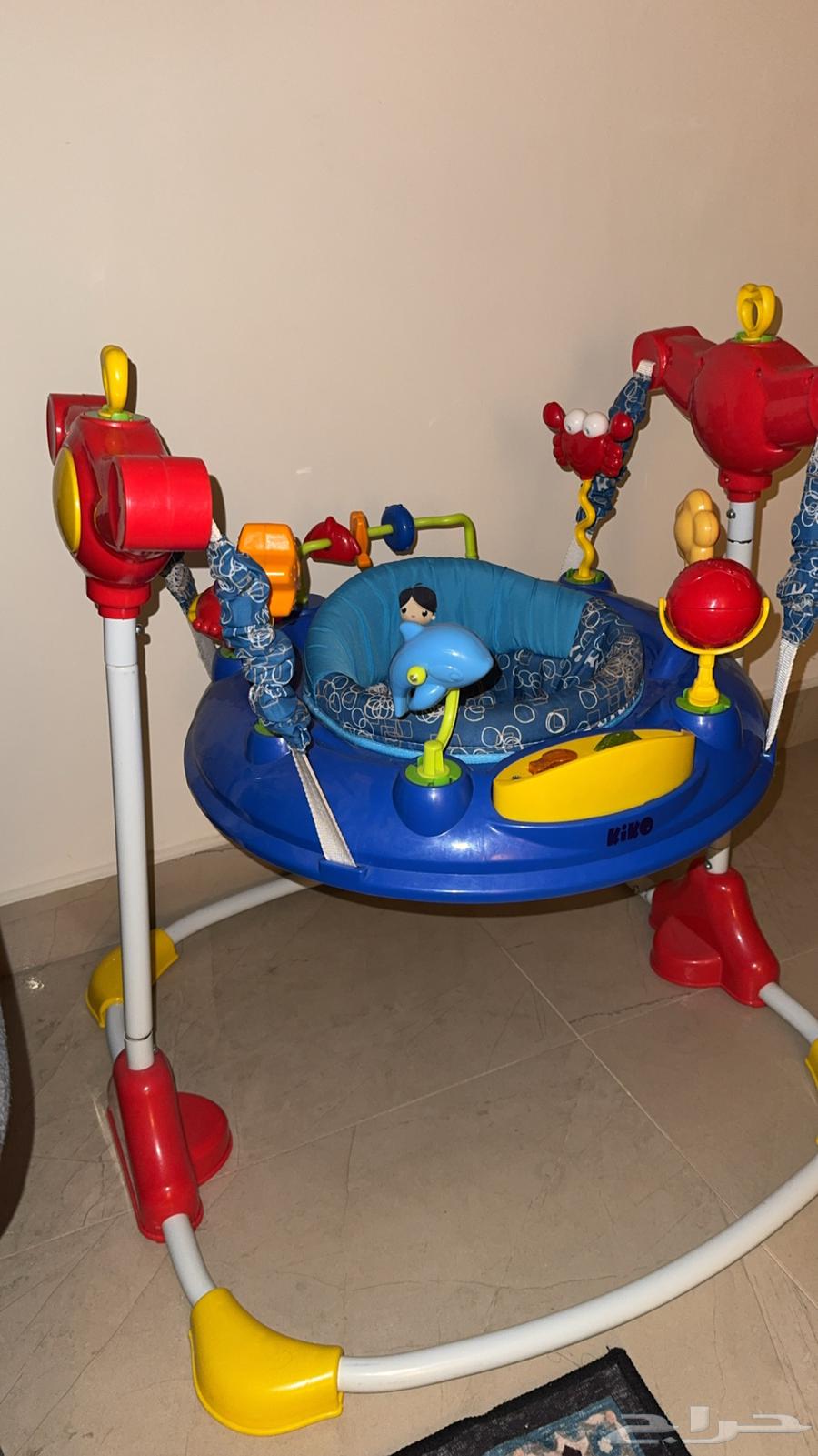 Children's Jumping Game with Interactive Toys and Swivel Chair64527263533442110