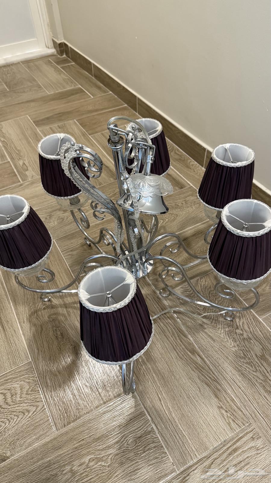Luxurious 6-arm chandelier for majlis with intact covers, almost new in the Eastern Province64529605593858110