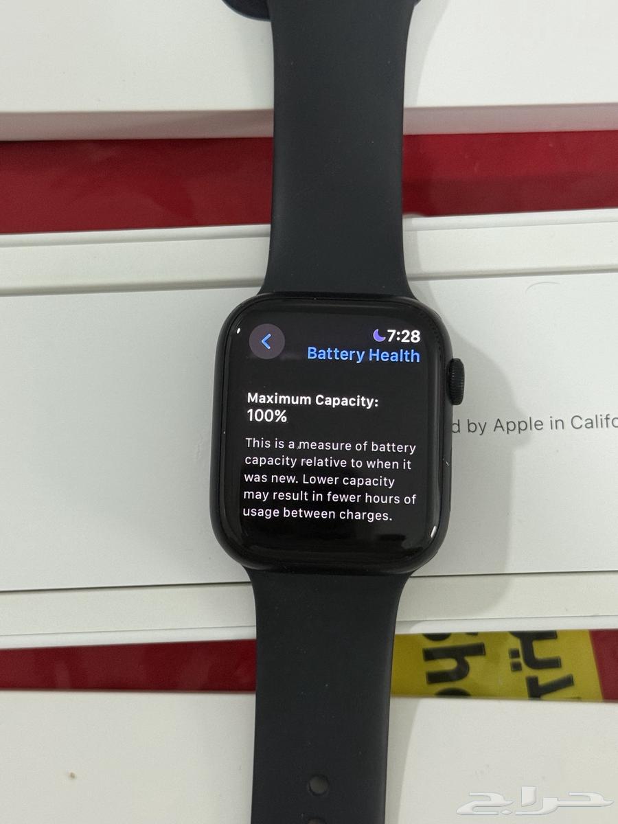 ساعة ابل واتش 45MM المنيوم ( الاصدار الثامن ) أسود64533320714243114