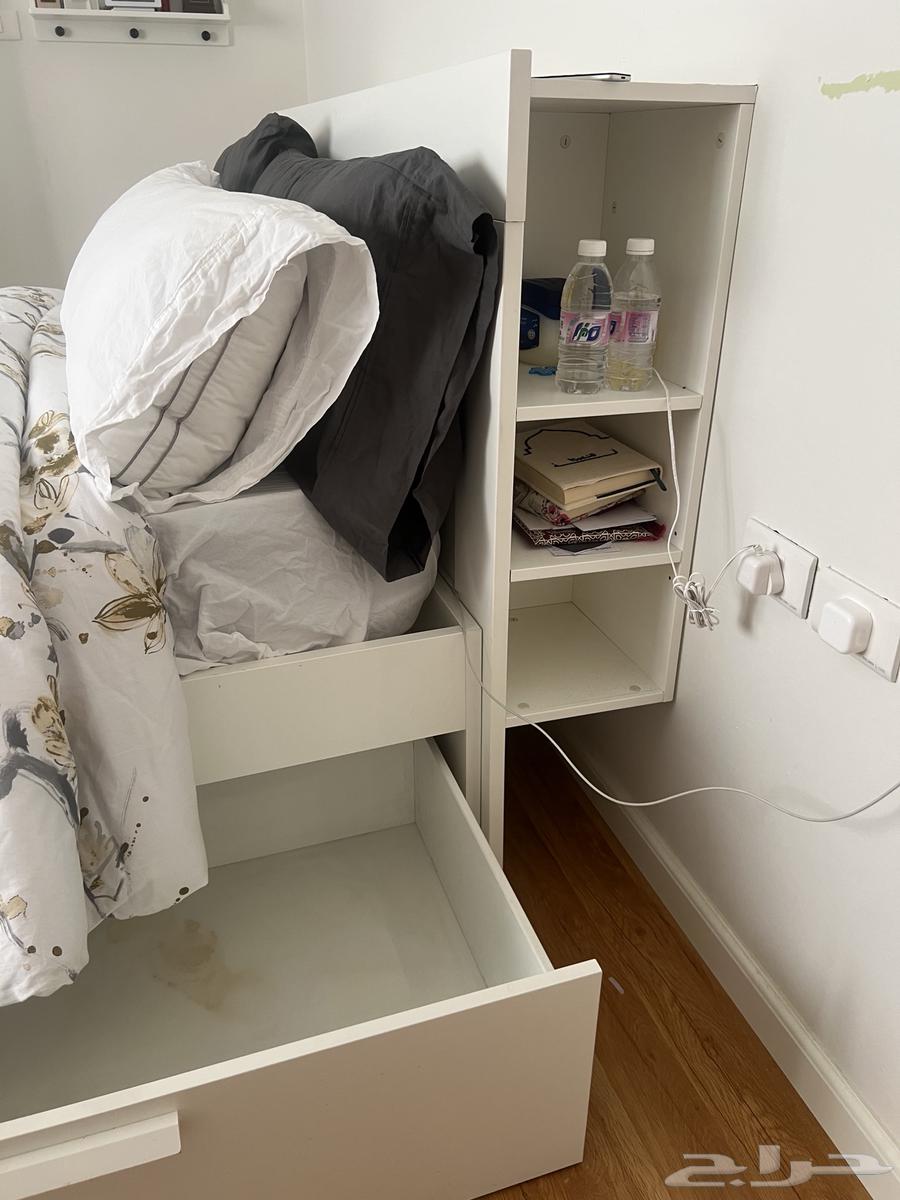 IKEA bed with storage and headboard64529533885953114