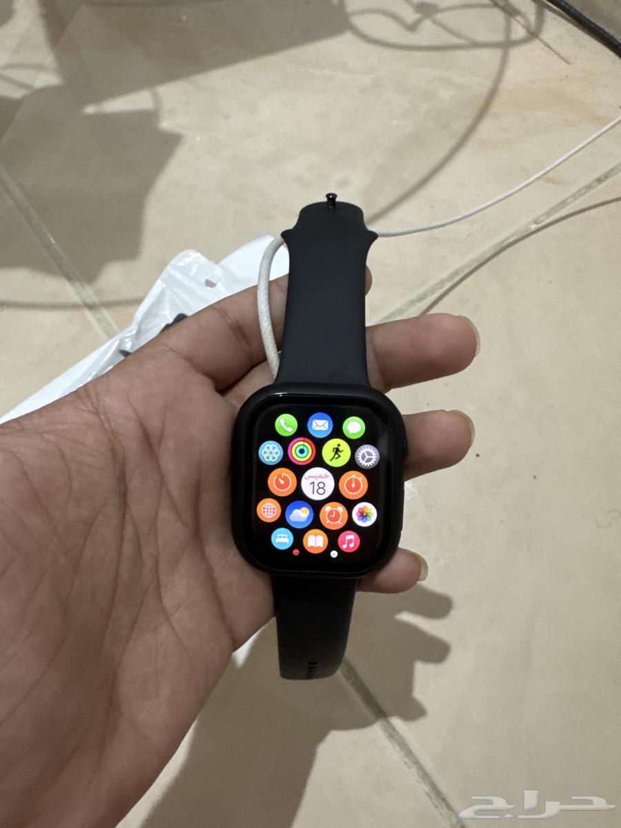 ساعة ابل S10 مقاس 46 ملم بلون الأسود الداكن وسورا رياضي64532128295810113