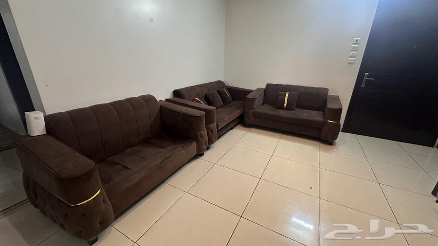 كنب صالة 3 قطع مع مخدات خاصه في الكنب64532269301377111