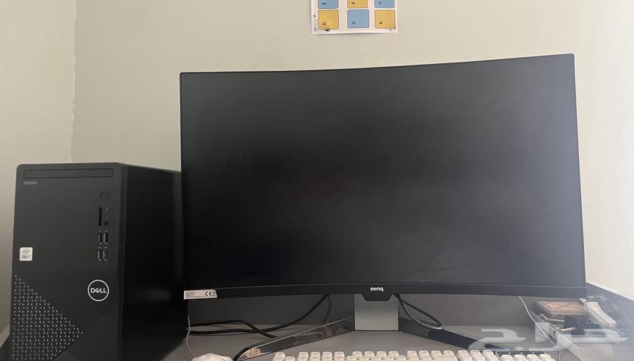Semi-new desktop computer, BenQ 27-inch curved monitor64526037025281112