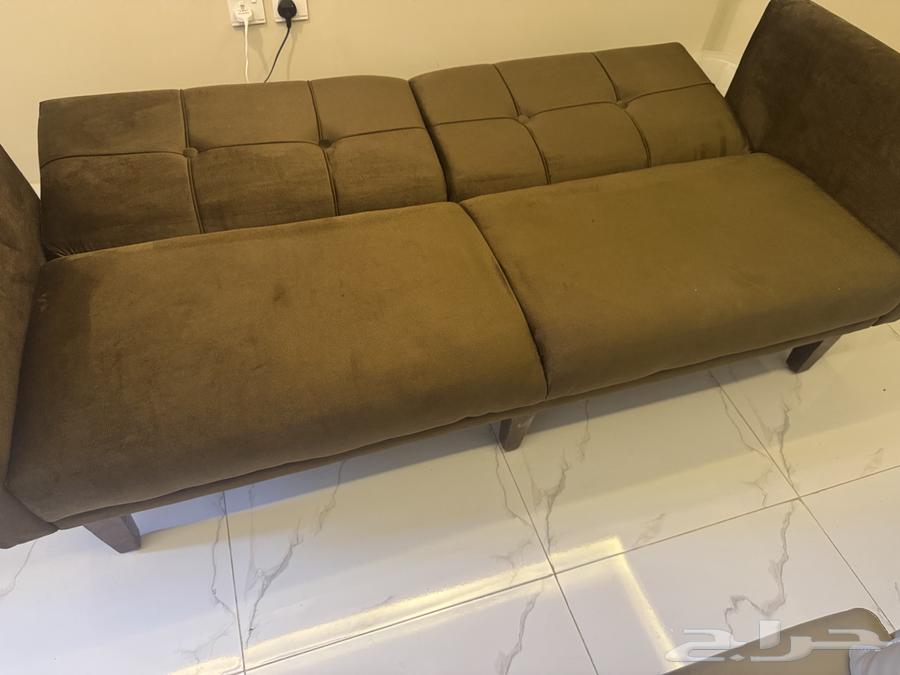 Exit KSA sale - Three-seater velvet sofa-bed with lamp64530997273345112