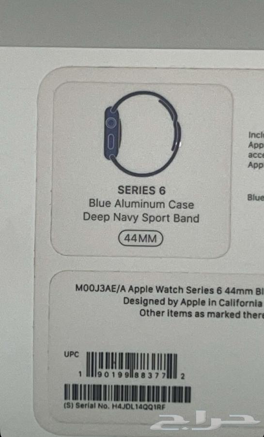 ساعة ابل الاصدار 6 مقاس 44 اقل من 600 كرما  لحد يدخل64532903561986110