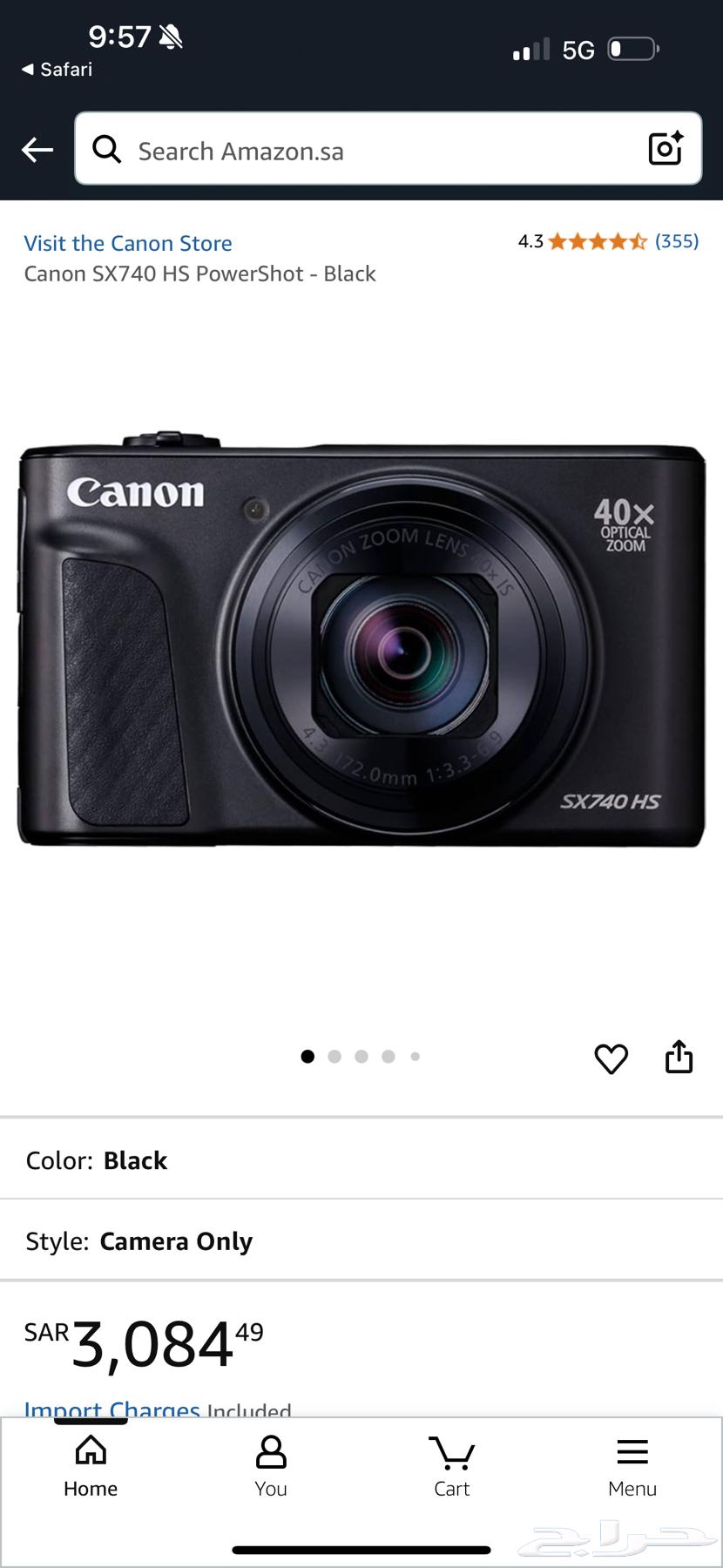 كاميرا كانون ديجتال 740hs64531182161409111