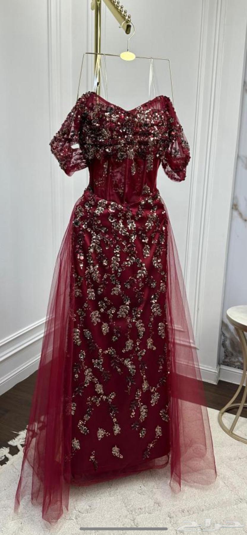 فستان شك لون عنابي64535013620225110